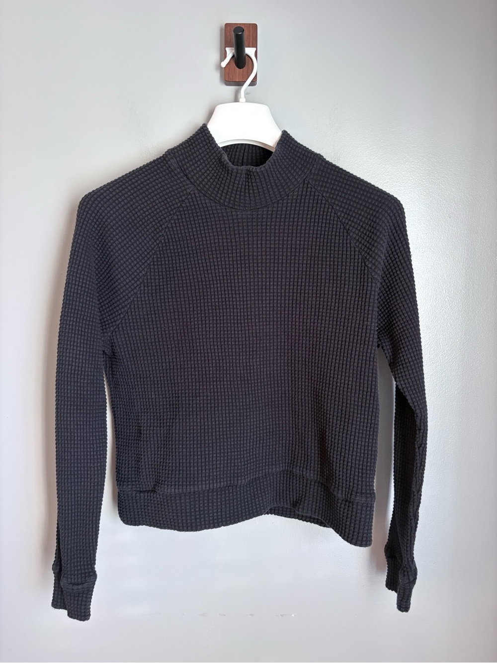 The North Face Waffle Knit Gorpcore Mock Neck Pullover Sweater